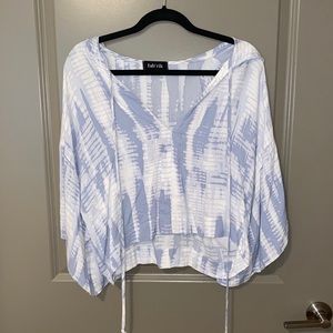 Blue Tie Dye cropped Hoodie shirt!